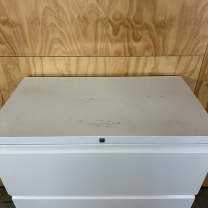 Wide Off-White Filing Cabinet