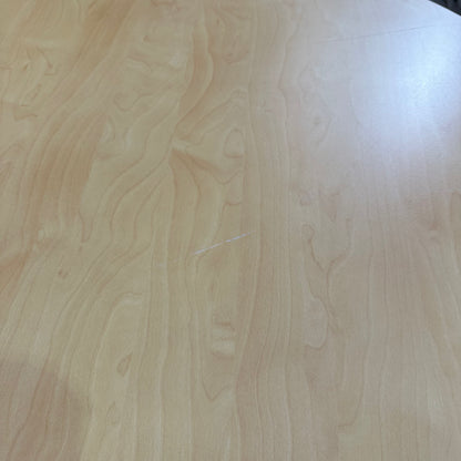 Beech Veneer Round Table on Chrome Base