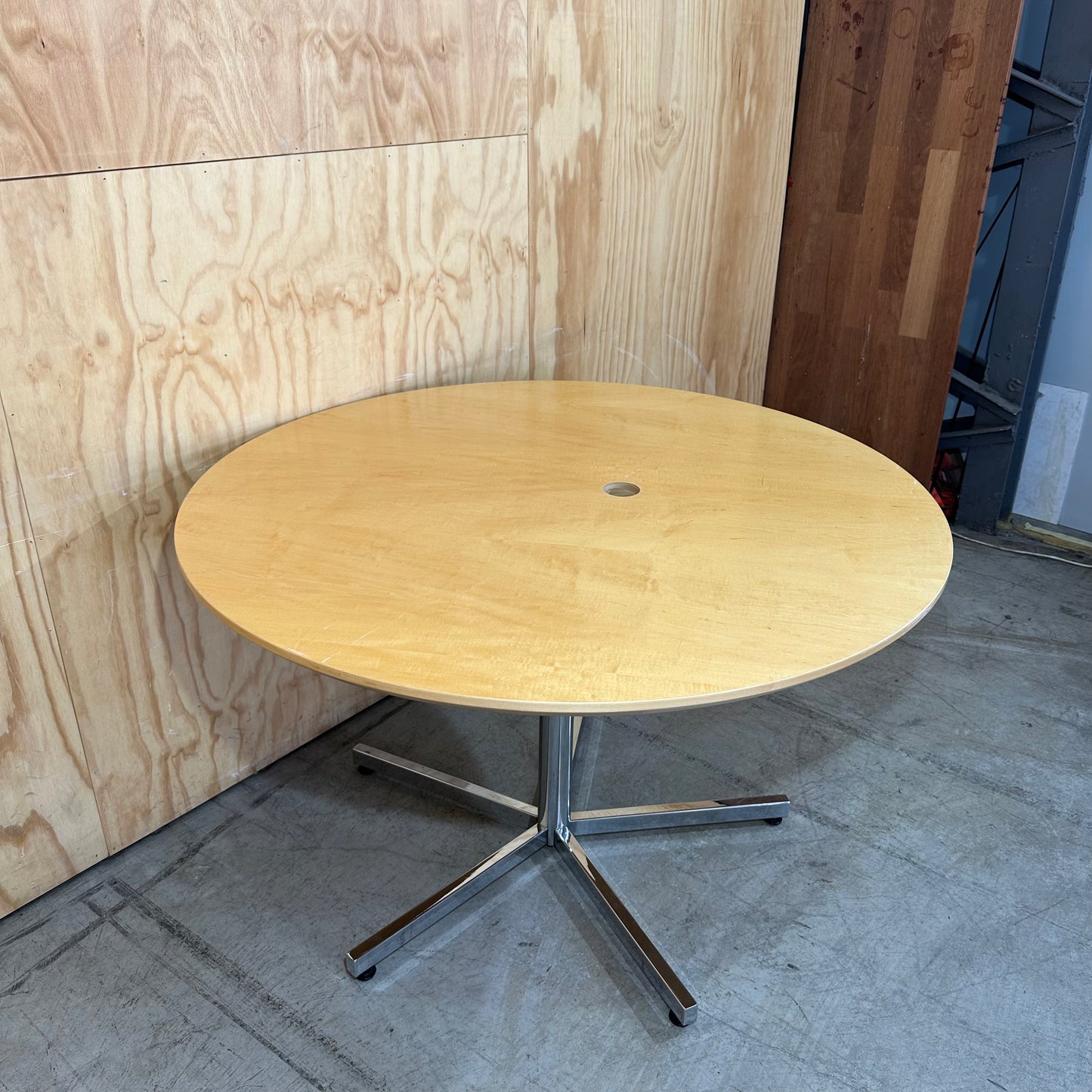 Round Table with Cable Management Hole
