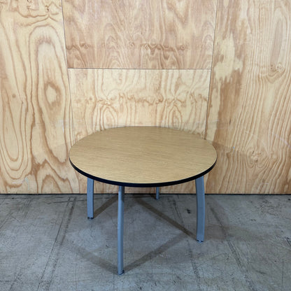 Wooden Veneer Table on Grey Legs
