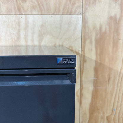 Rack and File Black Wide Filing Cabinet