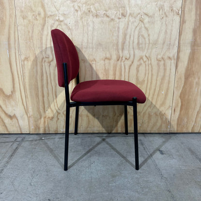 Red Fabric Stackable Chair by Ergoline