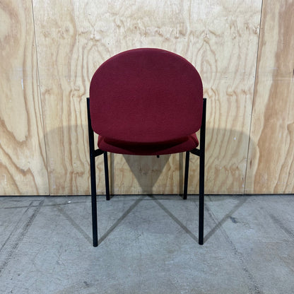 Red Fabric Stackable Chair by Ergoline