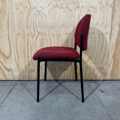 Red Fabric Stackable Chair by Ergoline