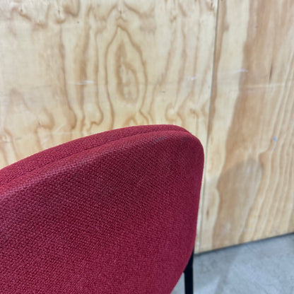 Red Fabric Stackable Chair by Ergoline