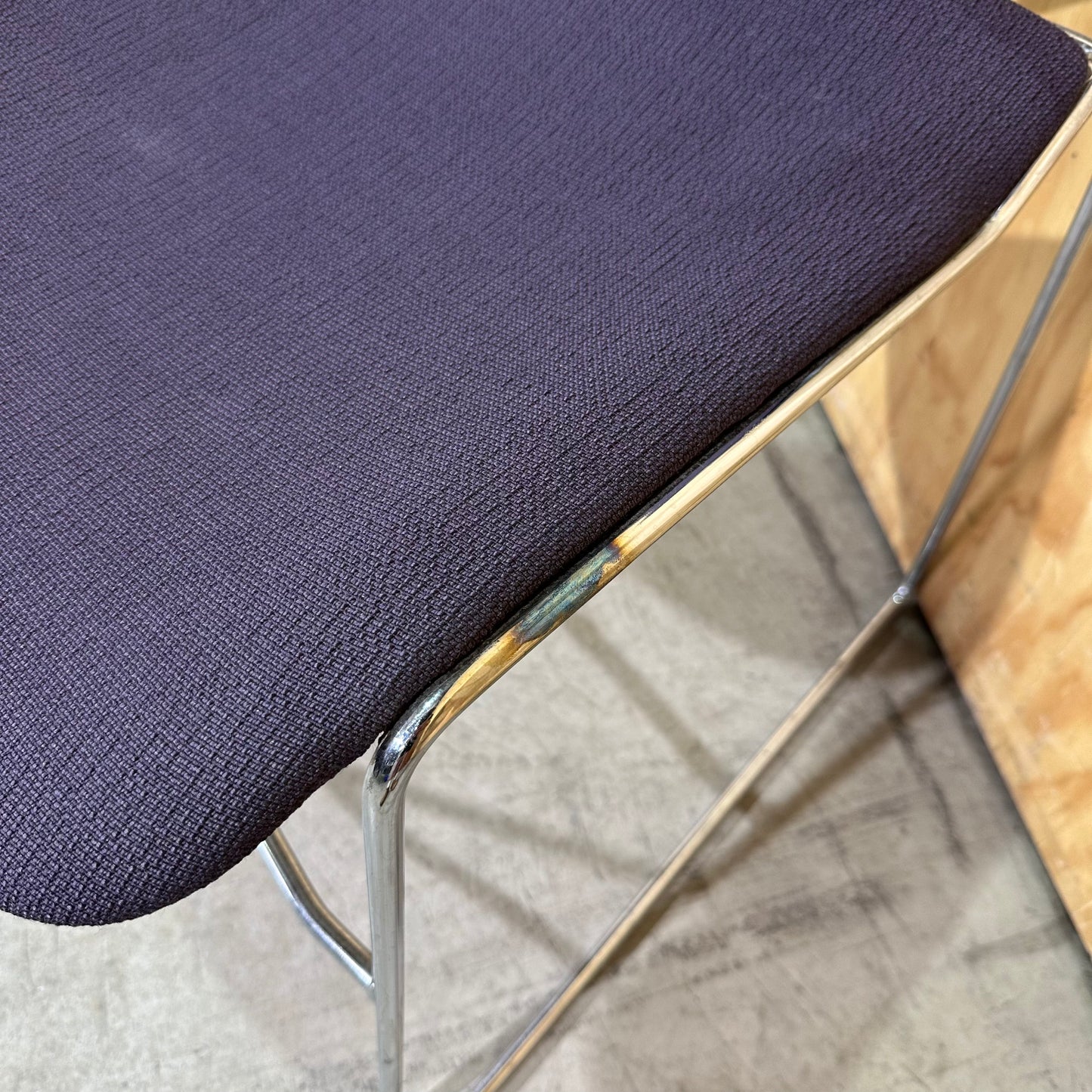 Purple Stem Matrix Stackable Chair