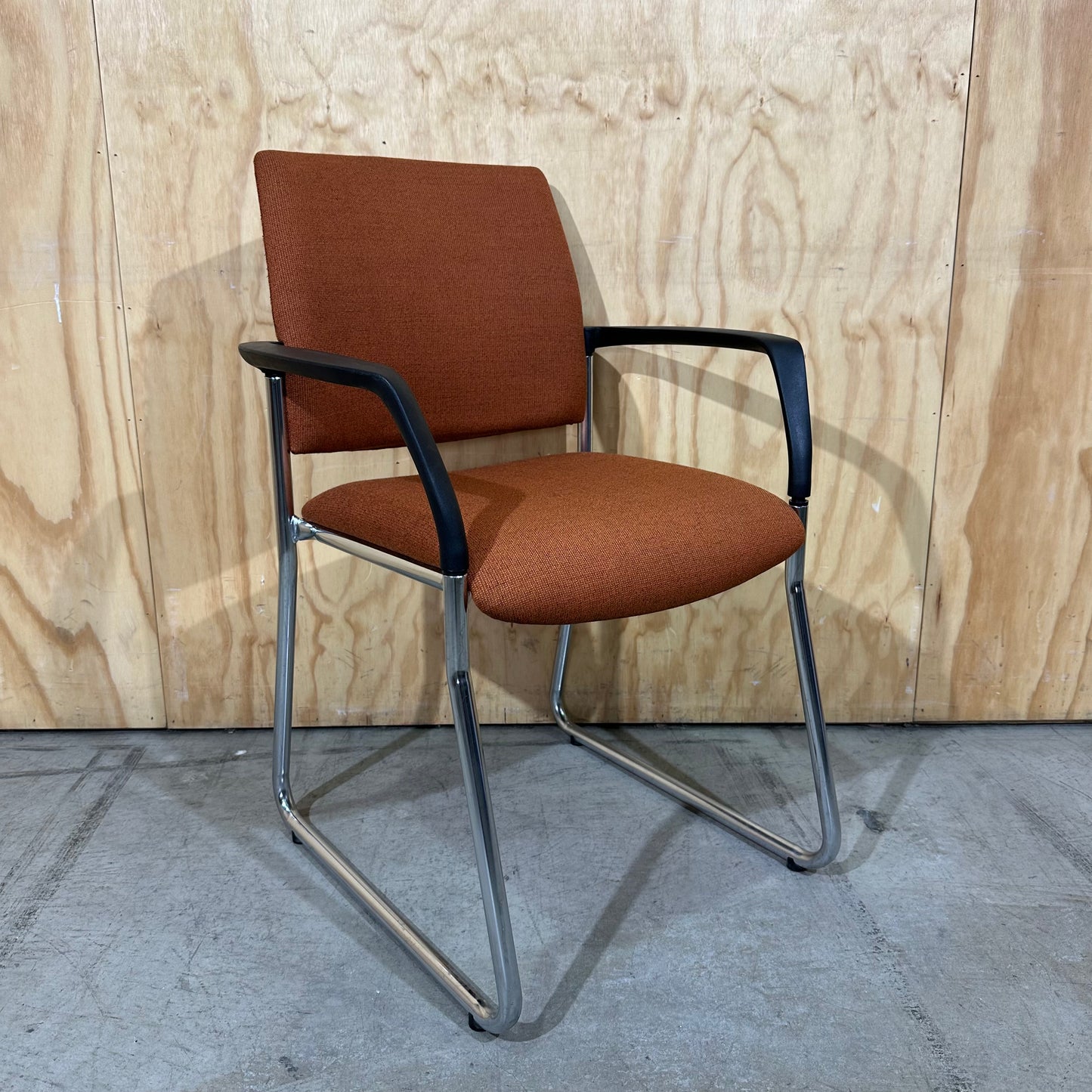 Prague Visitor Chair in Rust Orange