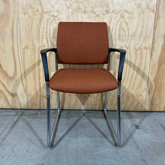 Prague Visitor Chair in Rust Orange