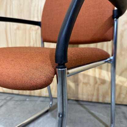 Prague Visitor Chair in Rust Orange