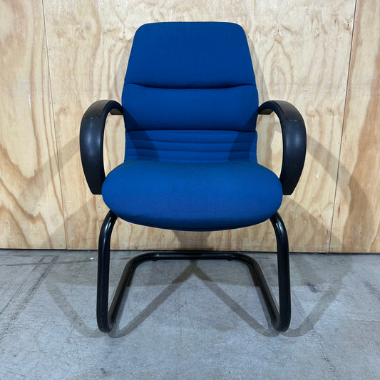 Teal Sled Leg Visitor Chair with Arms