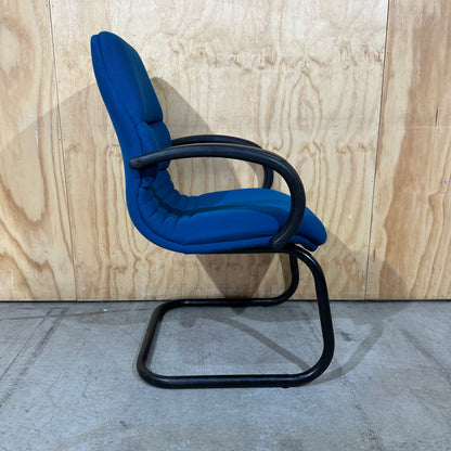 Teal Sled Leg Visitor Chair with Arms