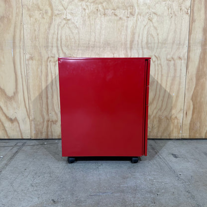 Three Drawer Pedestal in Red