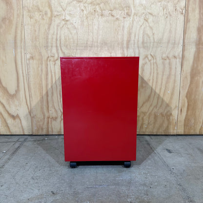 Three Drawer Pedestal in Red