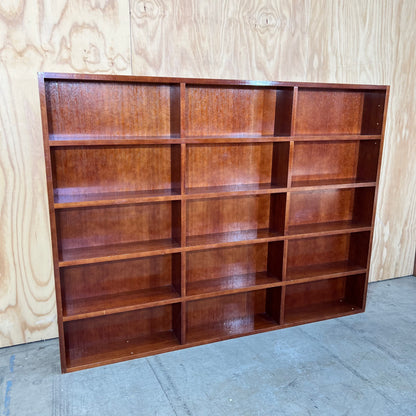 Large Dark Wood Cubby Shelving Unit