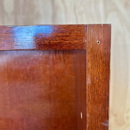 Large Dark Wood Cubby Shelving Unit