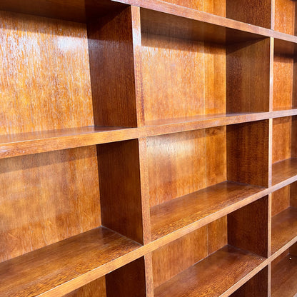 Large Dark Wood Cubby Shelving Unit