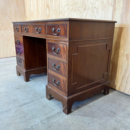 Georgian Style Twin Pedestal Desk, Circa 1930s