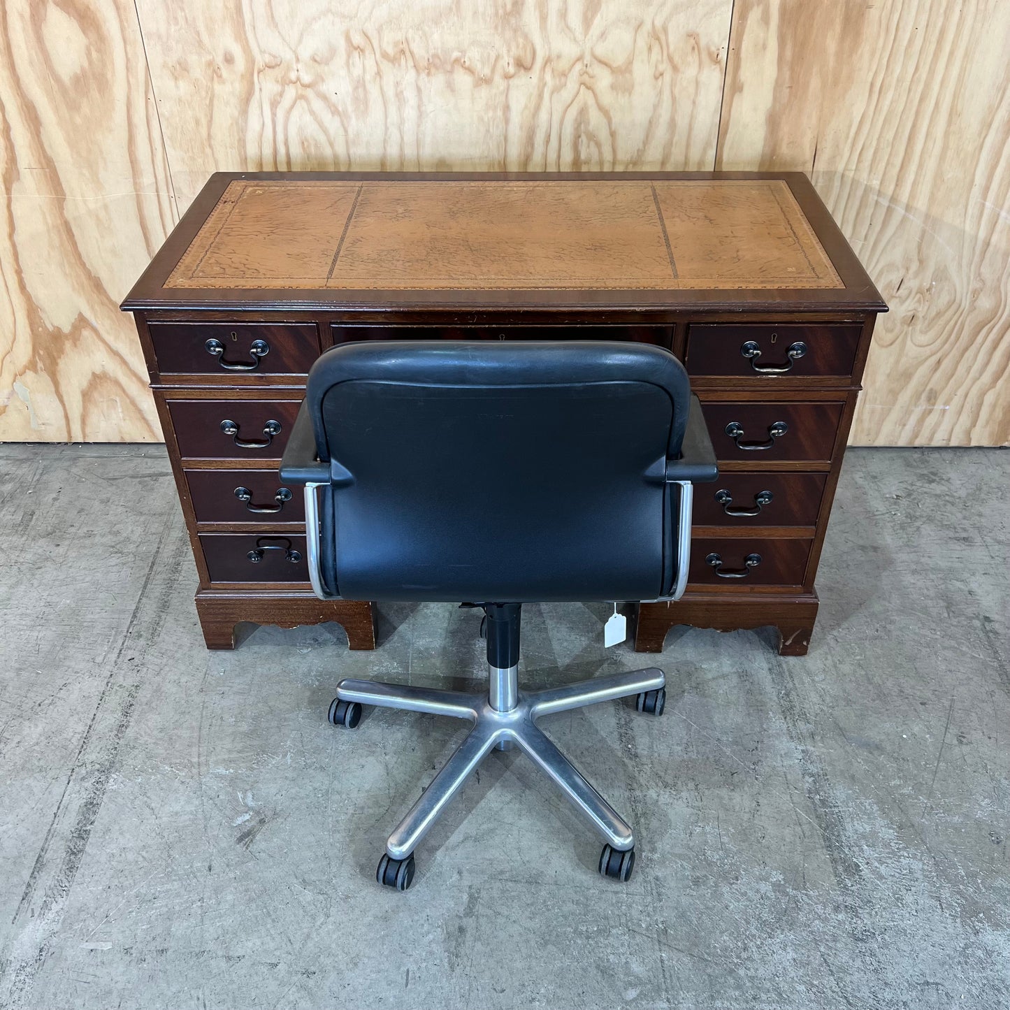Georgian Style Twin Pedestal Desk, Circa 1930s