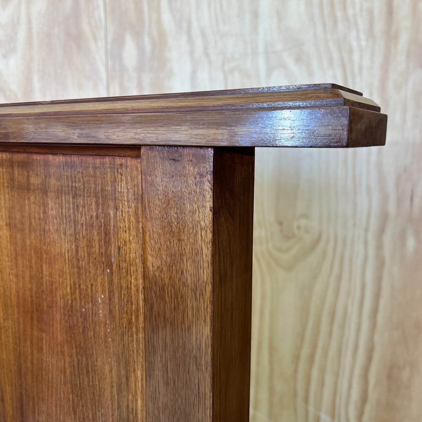 Vintage Hardwood Courtroom Witness Stand