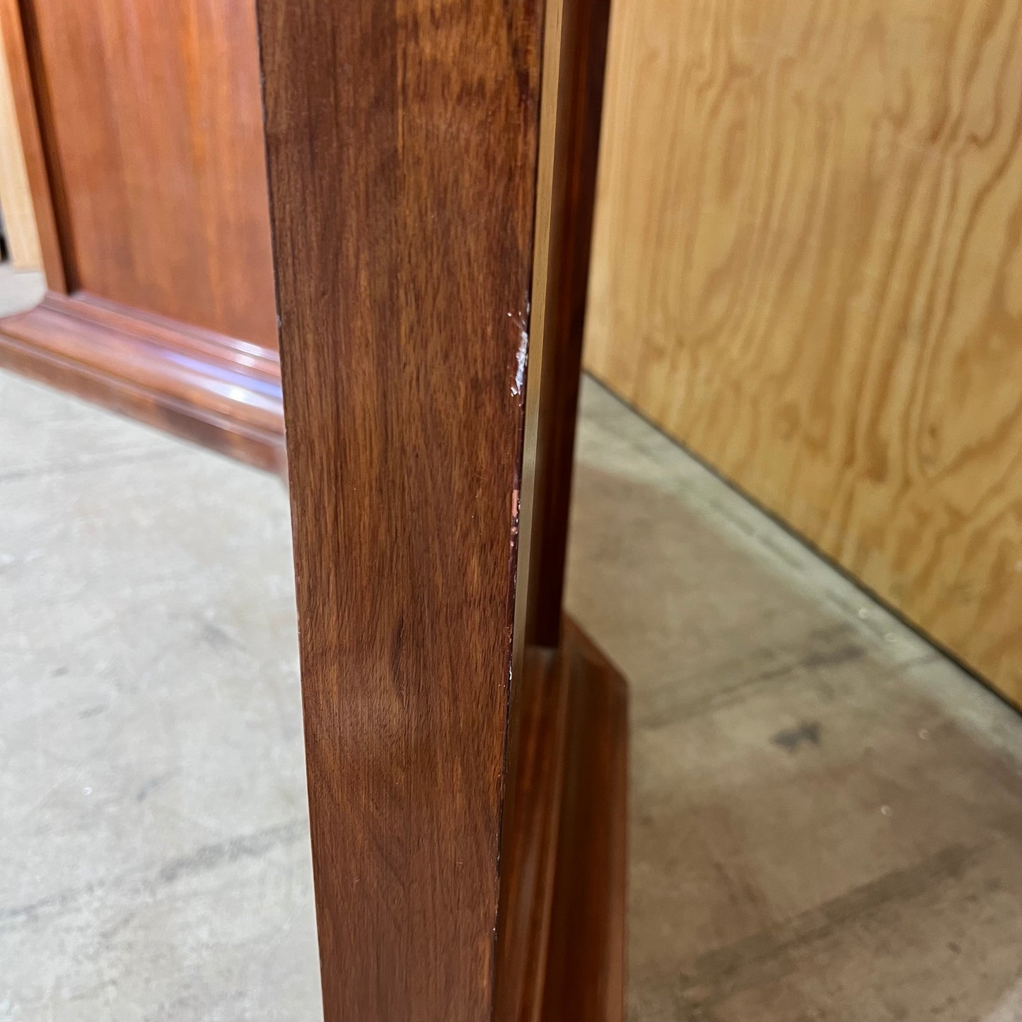 Vintage Hardwood Courtroom Witness Stand