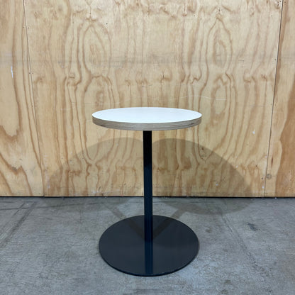 Small Round Side Table with Exposed Plywood Edge