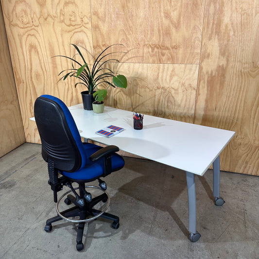 Blue Draft Chair with high back