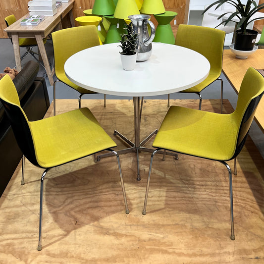 Arper Catifa 46 Stackable Chair in lime yellow
