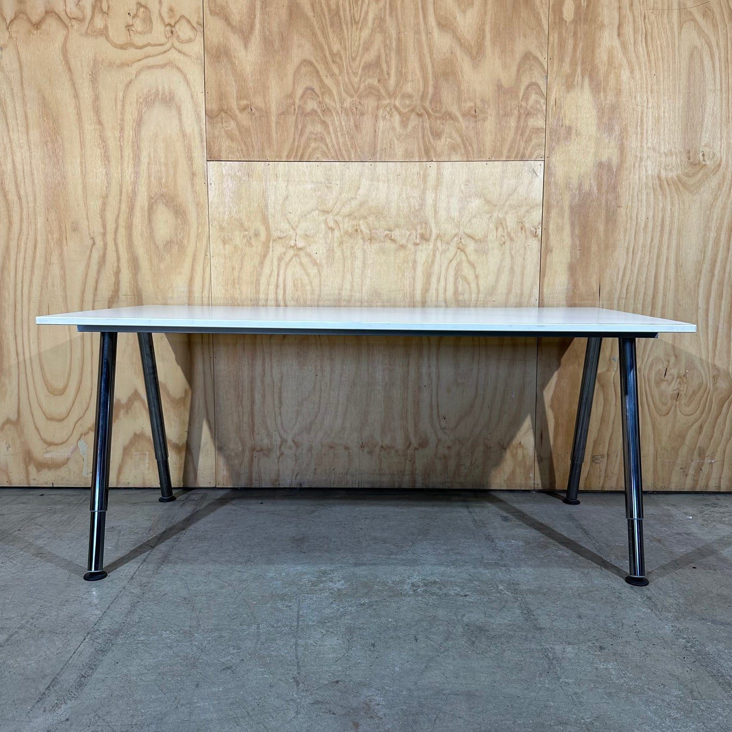 IKEA Galant Desk | White & Chrome
