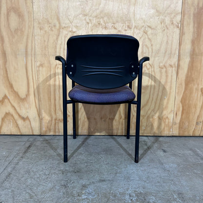 Purple Patterned Fabric Stackable Chair