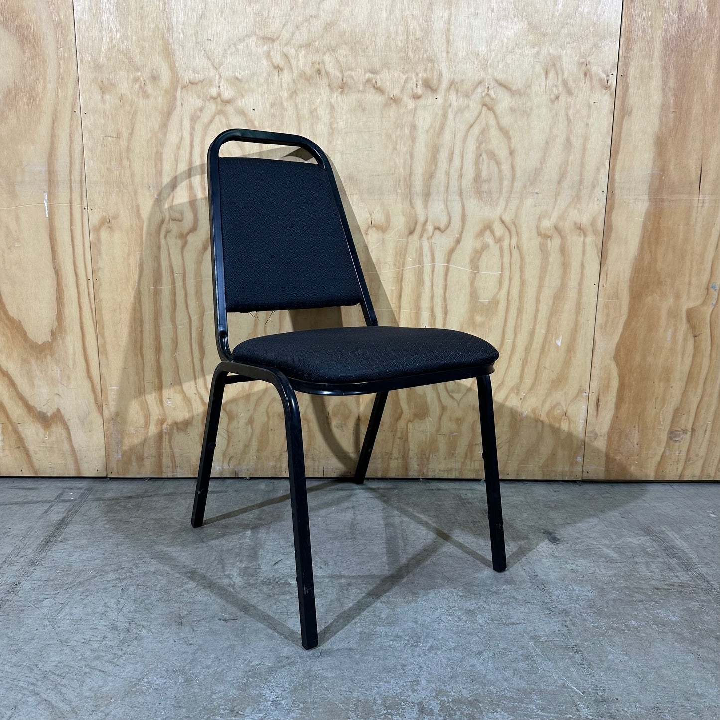 Black Metal and Upholstered Chair