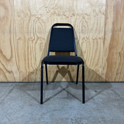 Black Metal and Upholstered Chair