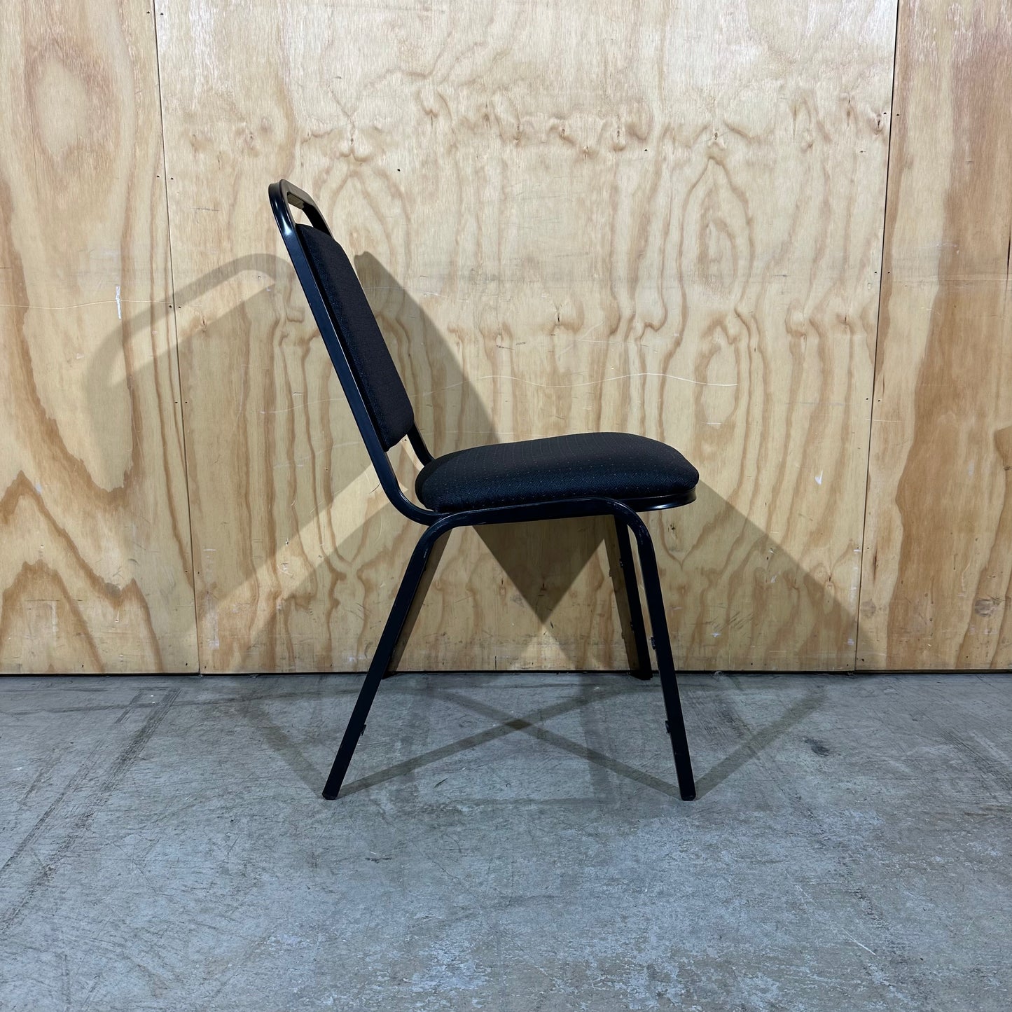 Black Metal and Upholstered Chair