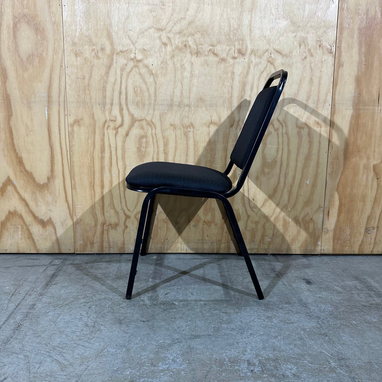 Black Metal and Upholstered Chair