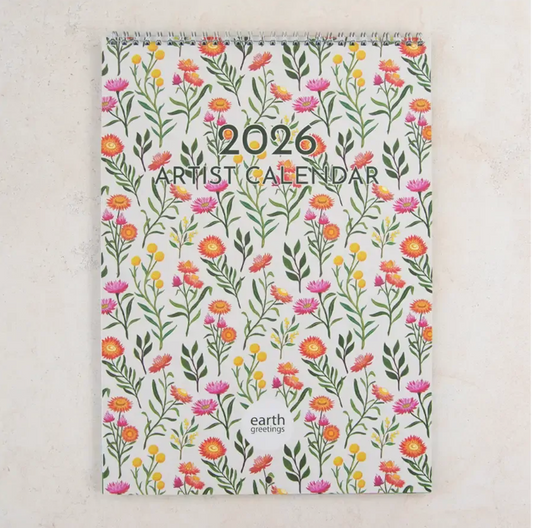 Earth Greetings Artist Calendar 2026