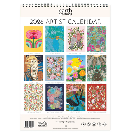 Earth Greetings Artist Calendar 2026