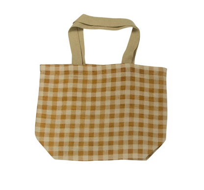 Apple Green Duck Gingham Tote
