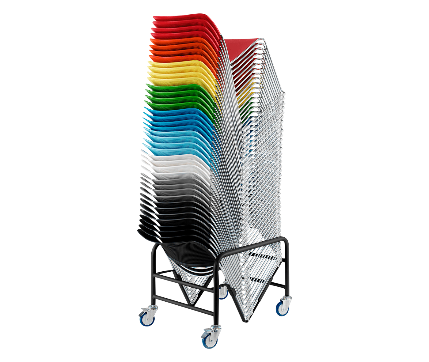 Starr 12 Stackable Chair by Boss Design in Black