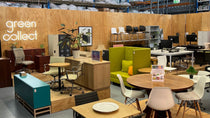 green collect braybrook circular shop and showroom , secondhand office and home furniture on display
