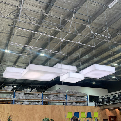 White Square Box Cube Pendant Light Fittings