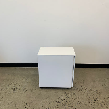 Pedestal Metal White Filing Cabinet Narrow