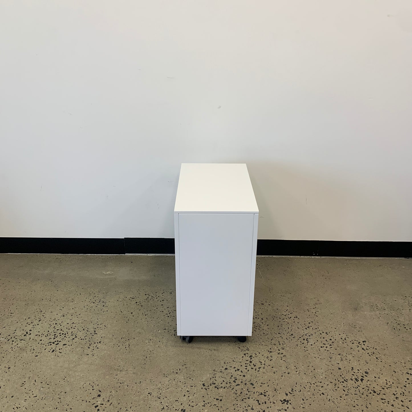 Pedestal Metal White Filing Cabinet Narrow