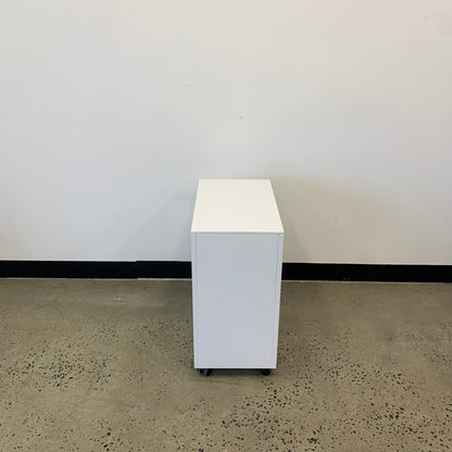 Pedestal Metal White Filing Cabinet Narrow
