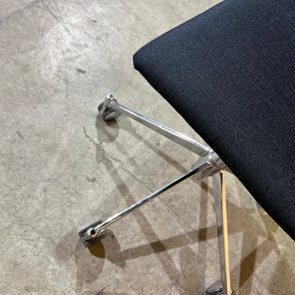 Charcoal Curved Upholstered Task Chair