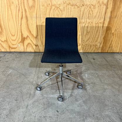 Charcoal Curved Upholstered Task Chair