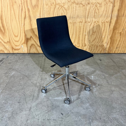 Charcoal Curved Upholstered Task Chair