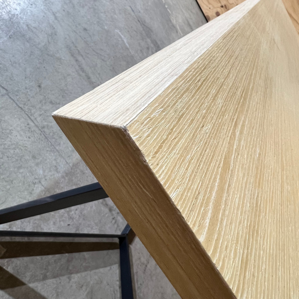 Contemporary Oak Veneer Executive Table with Y-Frame Legs