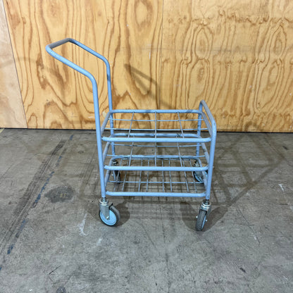 Grey Metal Three-Tier Utility Trolley