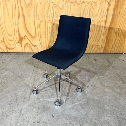 Charcoal Curved Upholstered Task Chair