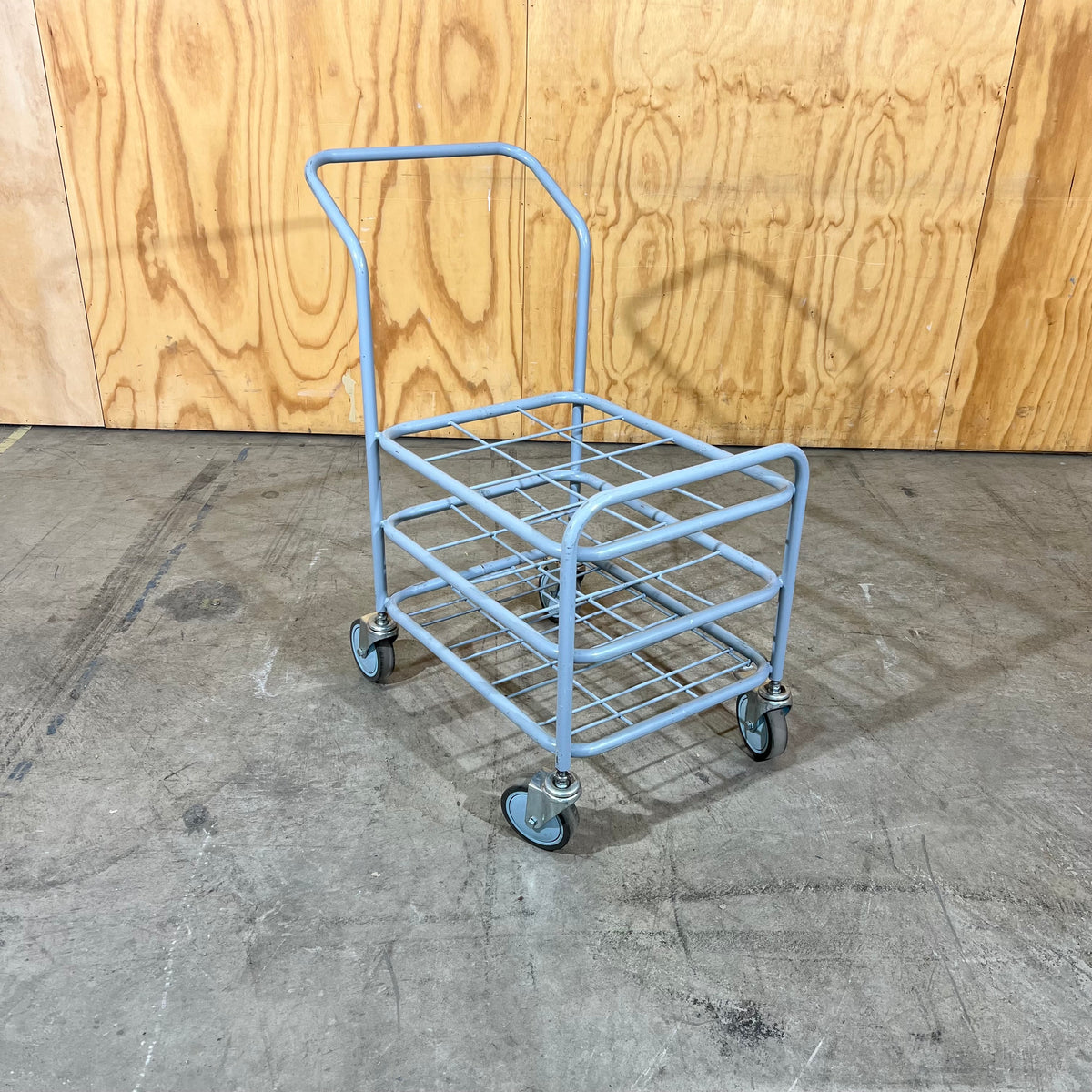 Grey Metal Three-Tier Utility Trolley