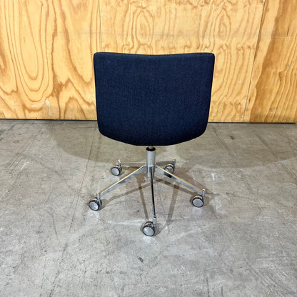 Charcoal Curved Upholstered Task Chair